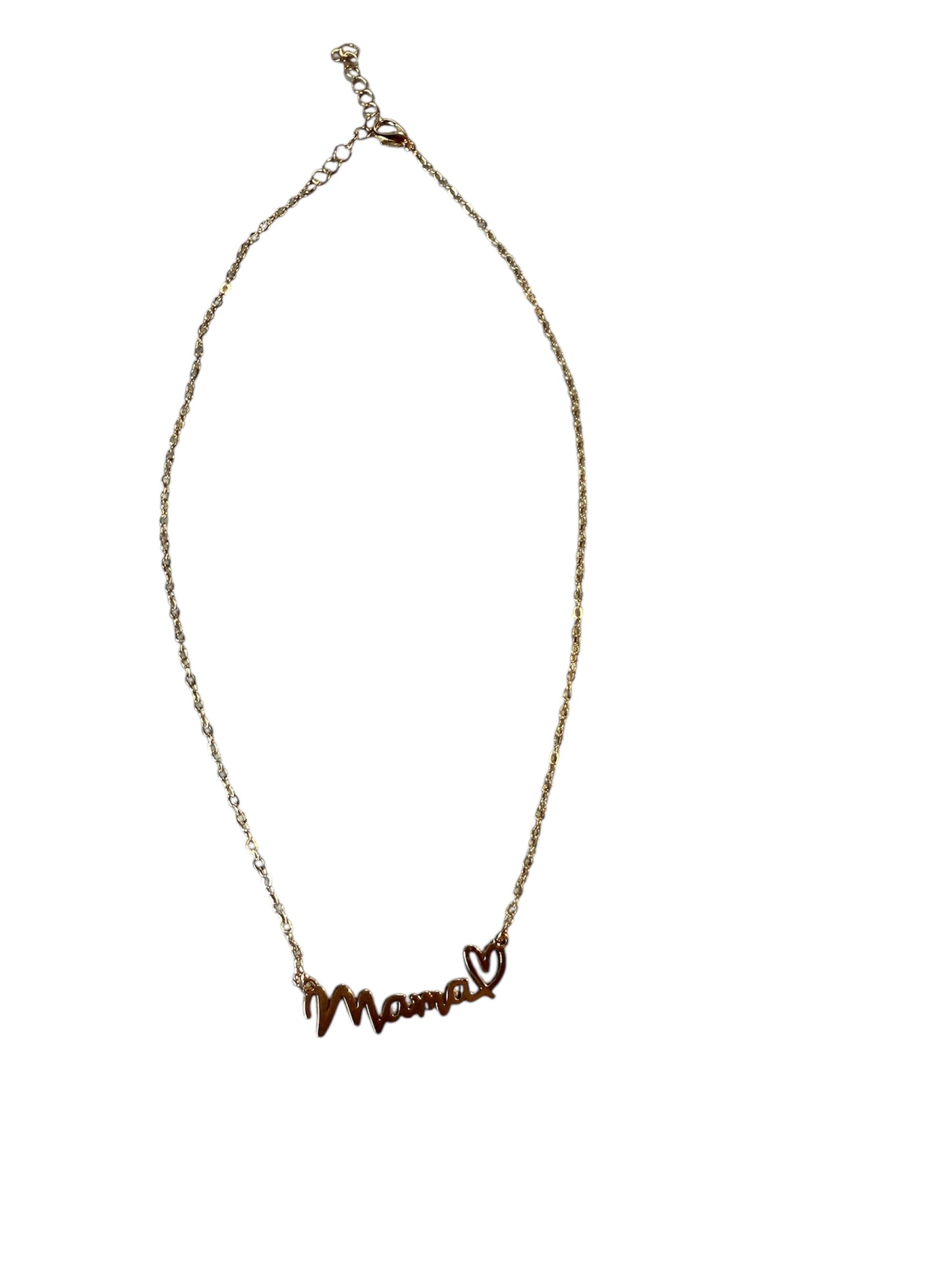 Goldene Edelstahl Halskette "Mama" mit HerzanhĂ€nger | 45cm | Perfektes Geschenk fĂŒr MĂŒtter
