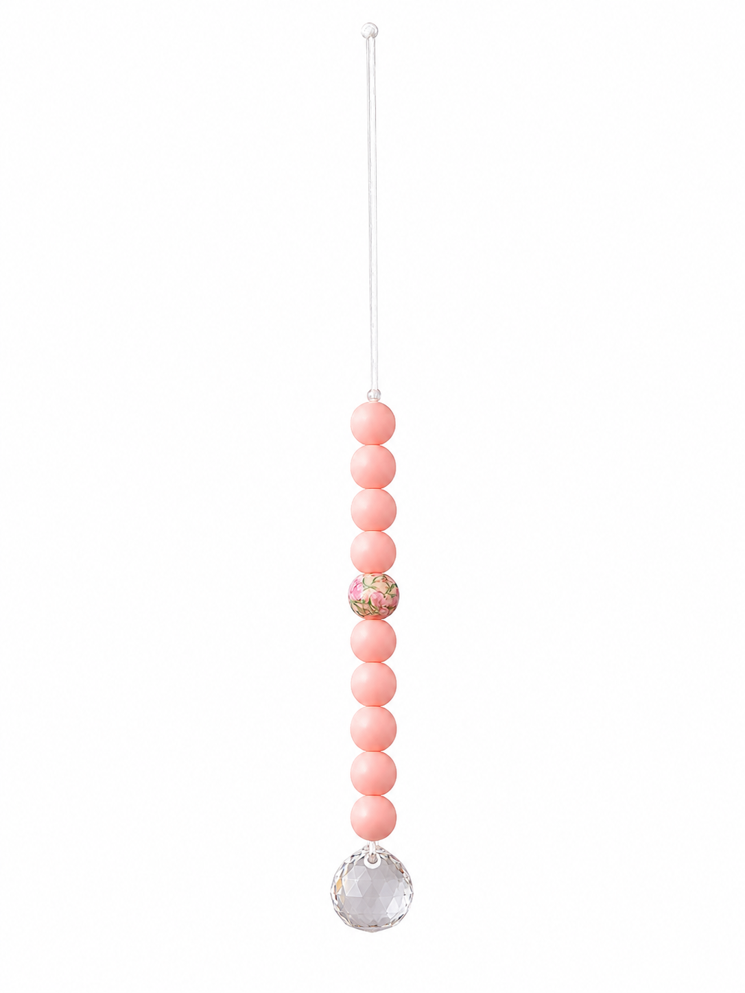 Sonnenfänger mit Kristallkugel – Fensterdeko aus Glas & Silikon | Regenbogenmacher | Fensterhänger | 35 cm