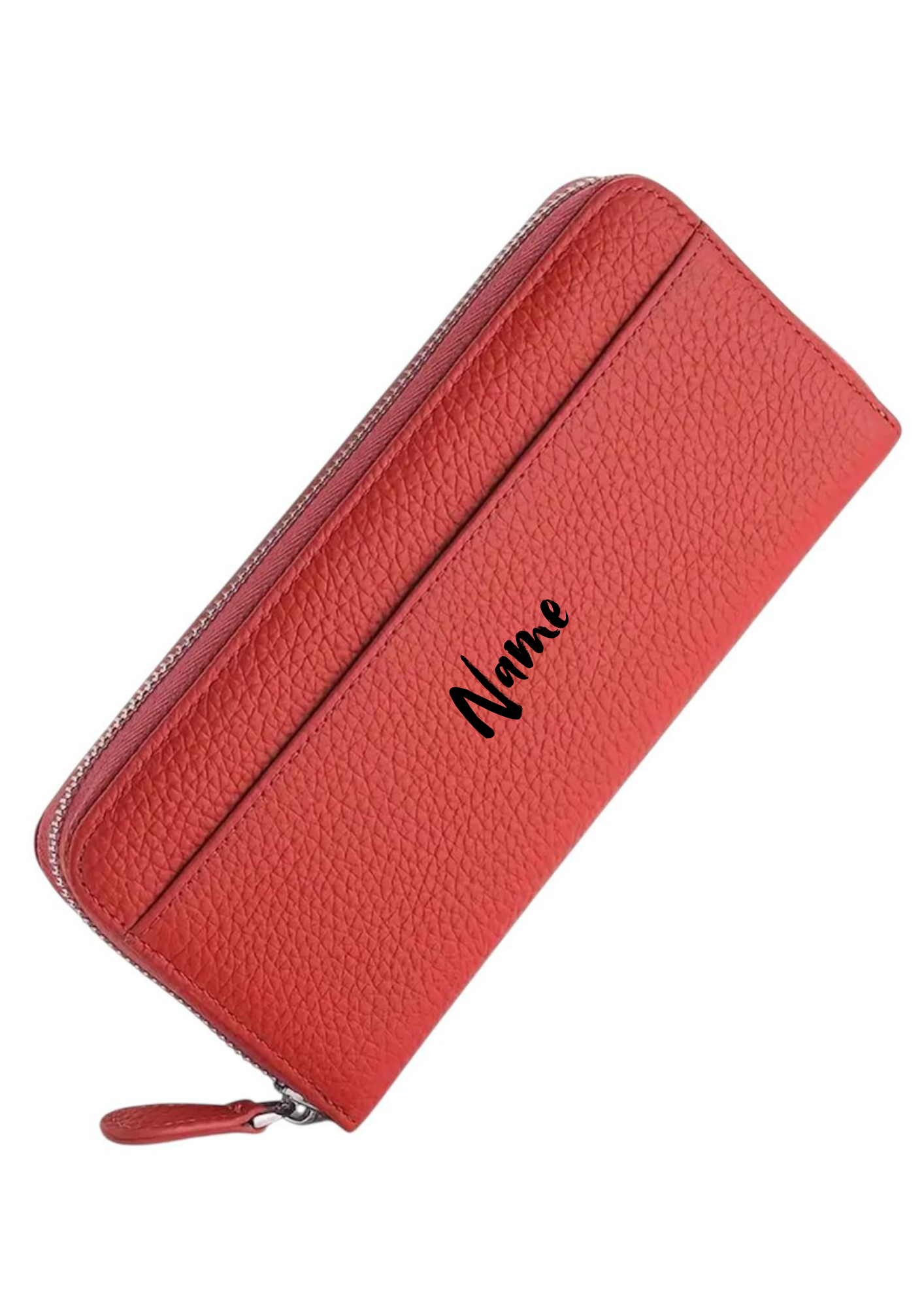 Rote Geldbörse mit Personalisierung ❤ | Elegantes Damen-Portemonnaie | 20 x 9 x 3 cm