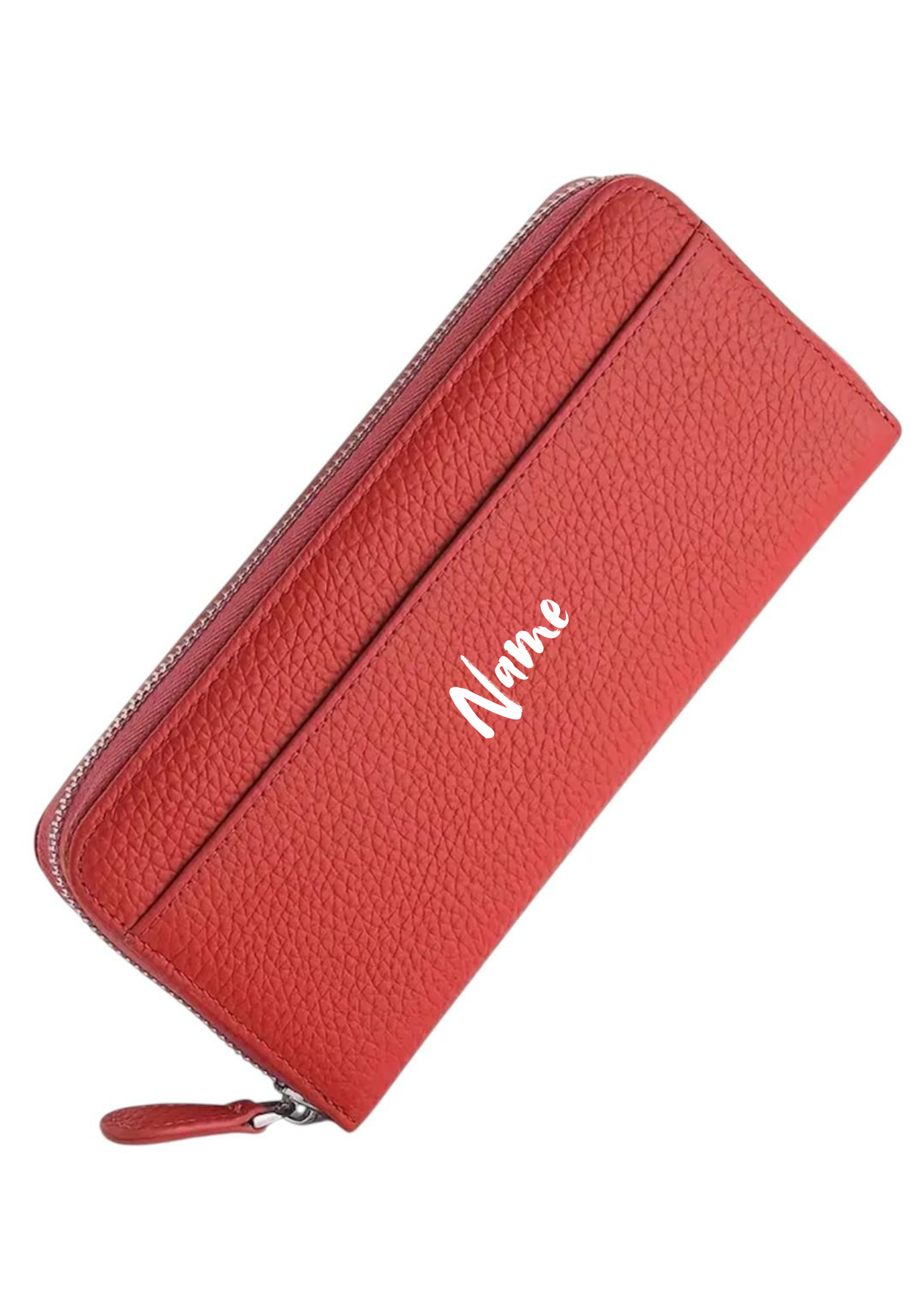 Rote Geldbörse mit Personalisierung ❤ | Elegantes Damen-Portemonnaie | 20 x 9 x 3 cm
