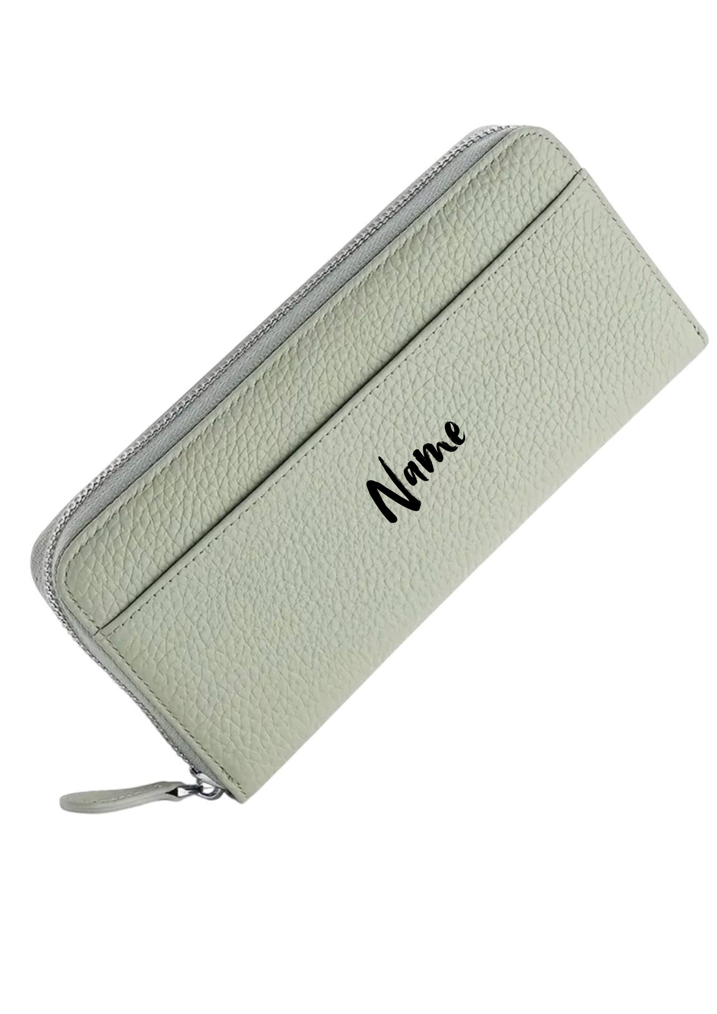 Grüne Geldbörse mit Personalisierung 💚 | Elegantes Damen-Portemonnaie | 20 x 9 x 3 cm
