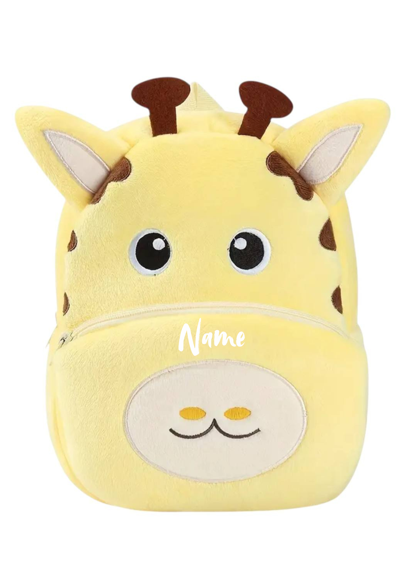 Lustiger Giraffen-Rucksack Gelb 🦒🎒 | Personalisiert für Kinder | 26 x 24 x 10 cm