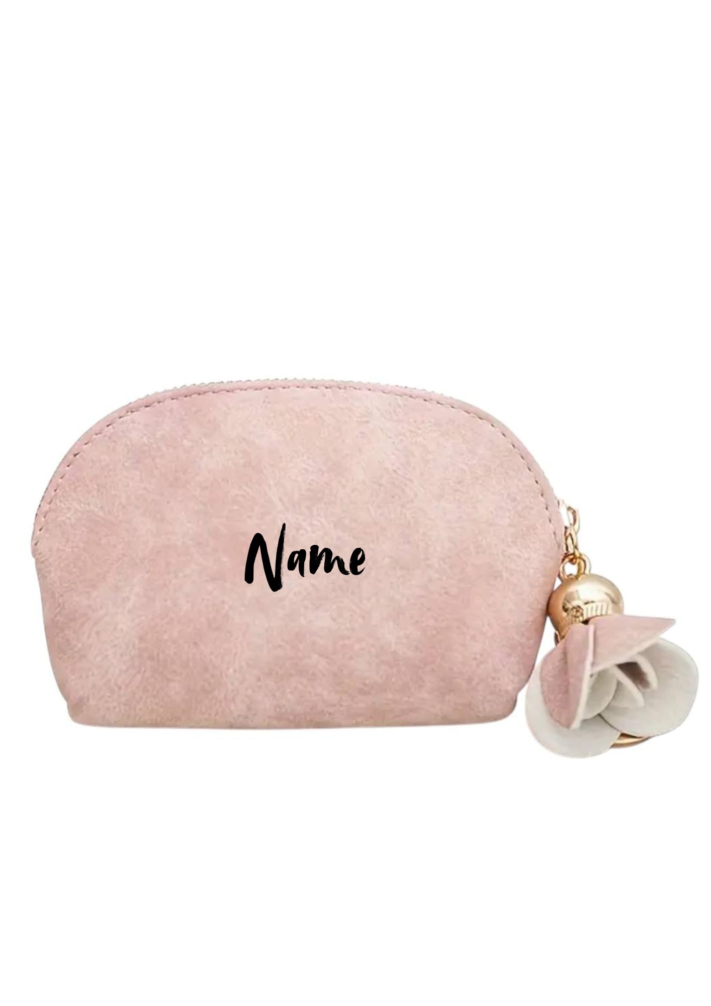 Kompaktes Kunstleder-Münzportemonnaie in Rosa 💗 – personalisierbar & stilvoll