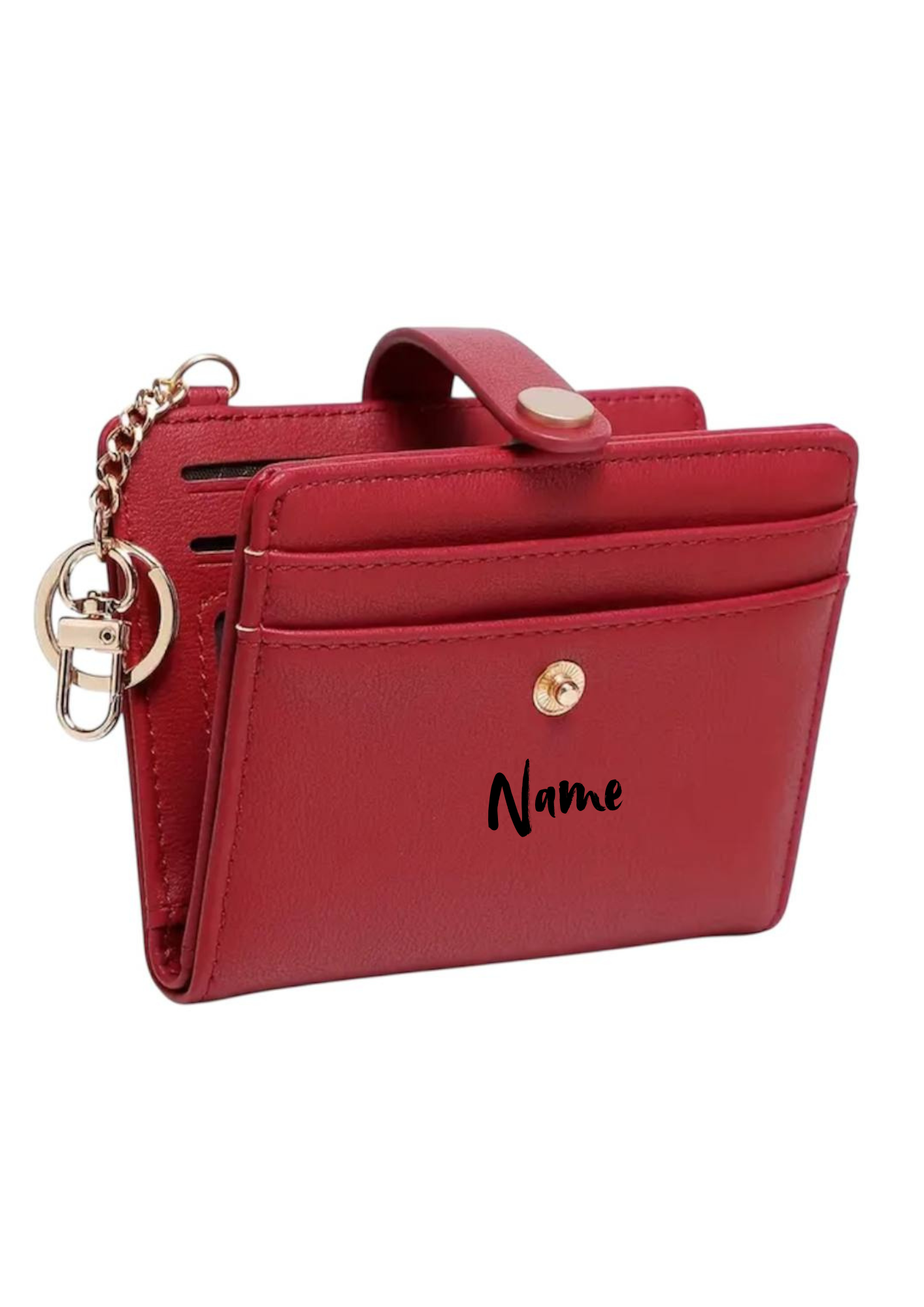 Ultradünne Damengeldbörse Rot – schlank, stylisch & personalisierbar ❤✨