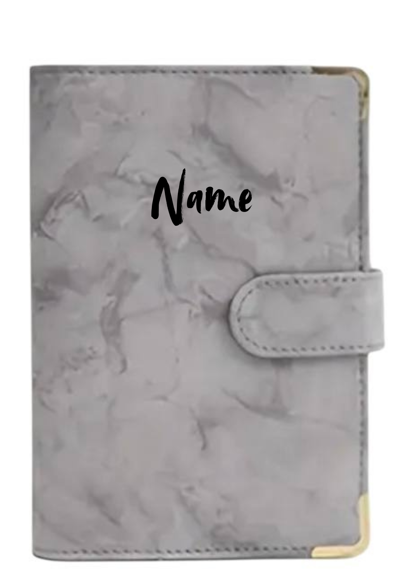 Budgetplaner A6 in Grau Marmoroptik 🪨 – stilvoll & personalisierbar