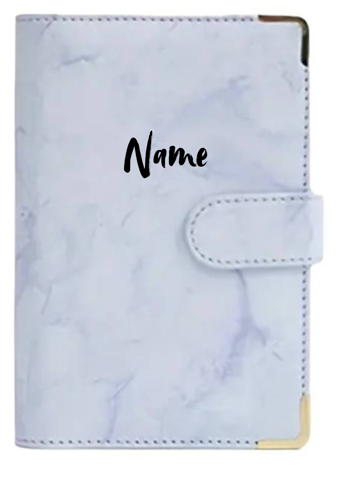 Budgetplaner A6 in Blau Marmoroptik 🌀 – personalisierbarer Finanzplaner