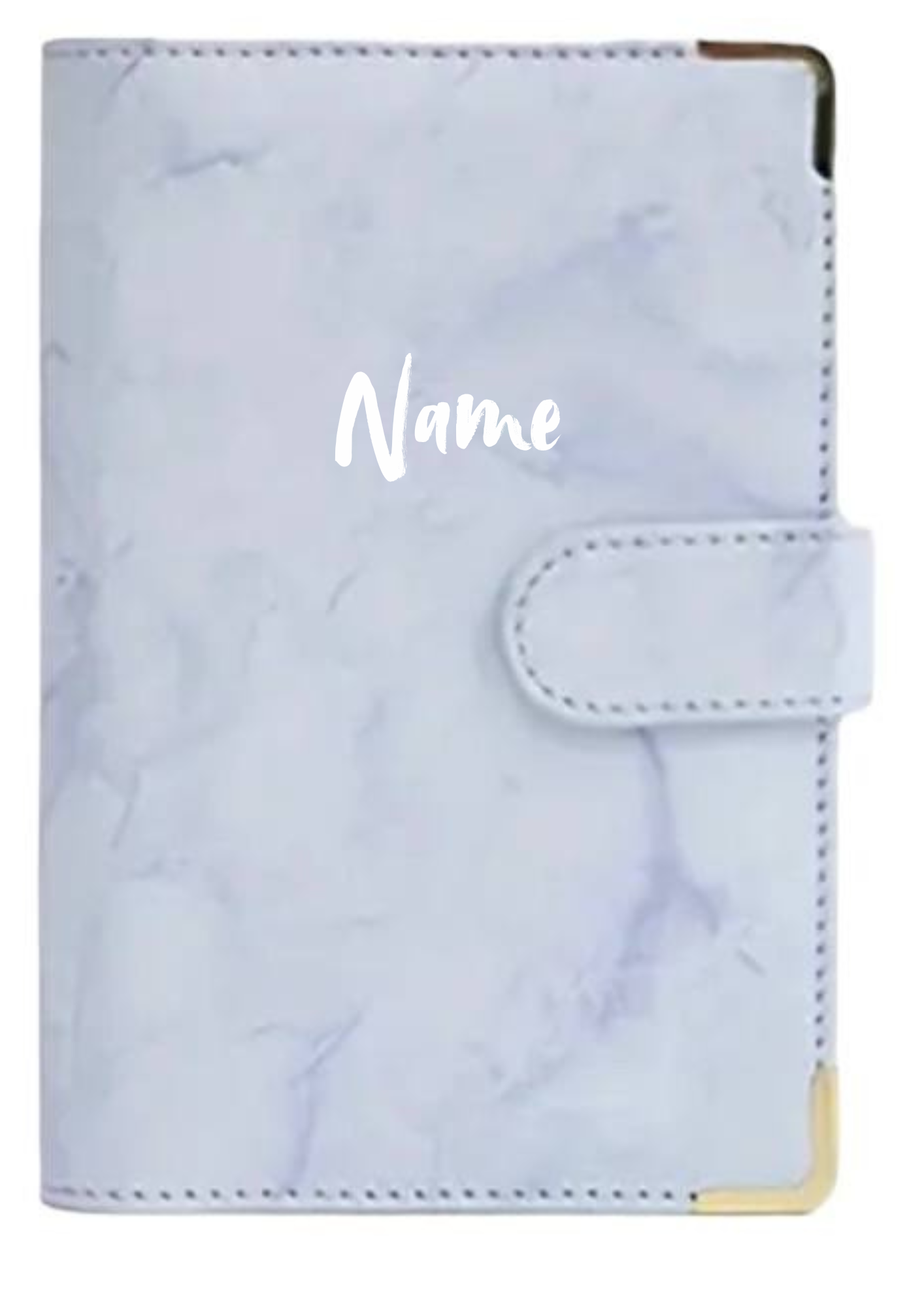 Budgetplaner A6 in Blau Marmoroptik 🌀 – personalisierbarer Finanzplaner