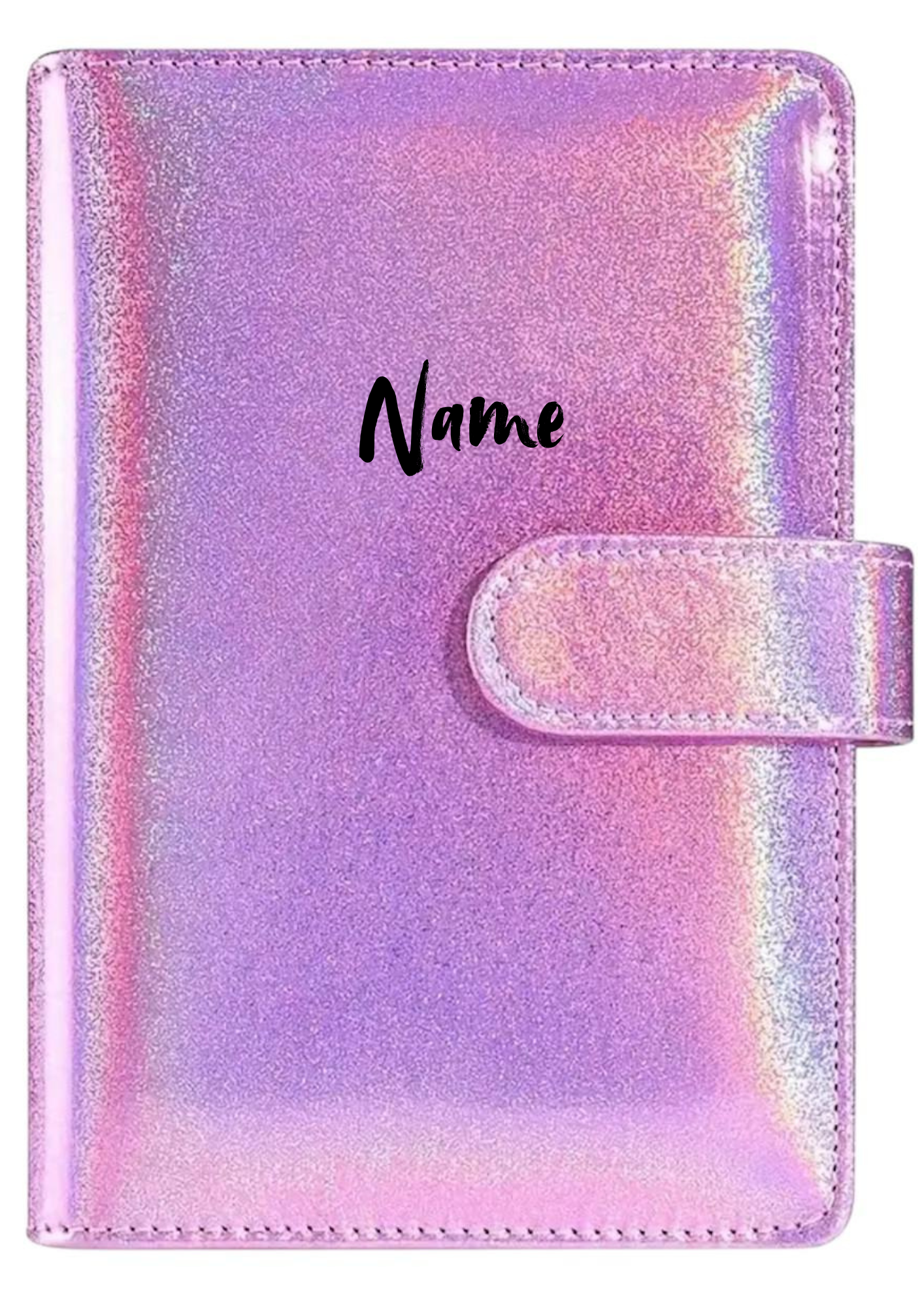 Budgetplaner A6 Rosa Schimmernd mit Magnetverschluss – personalisierbar | Dein stylischer Begleiter für effektives Budgeting