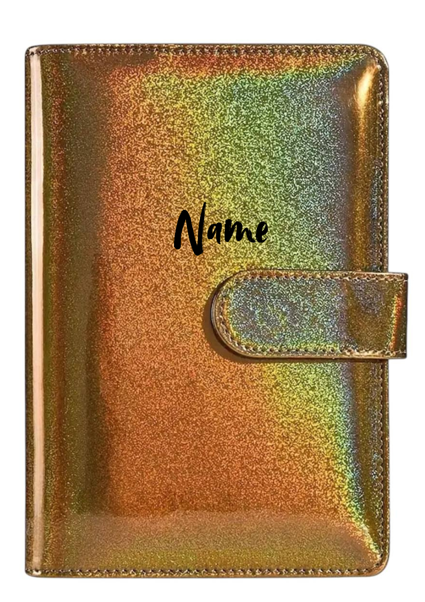 Budgetplaner A6 Braun Schimmernd mit Magnetverschluss – personalisierbar | Elegantes Sparsystem für Zuhause