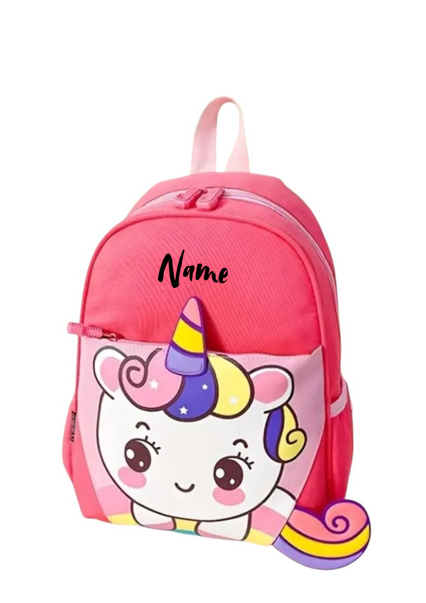 Kindergartenrucksack Katze Pink 🐱 | Mit Wunschname personalisierbar | Süßer Rucksack für Kita & Vorschule
