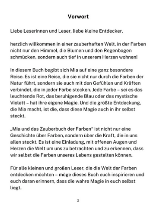 Personalisiertes Kinderbuch *Mia und das Zauberbuch der Farben*