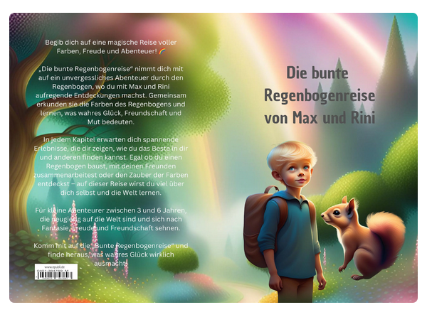 Personalisiertes Kinderbuch *Die bunte Regenbogenreise von Max und Rini*