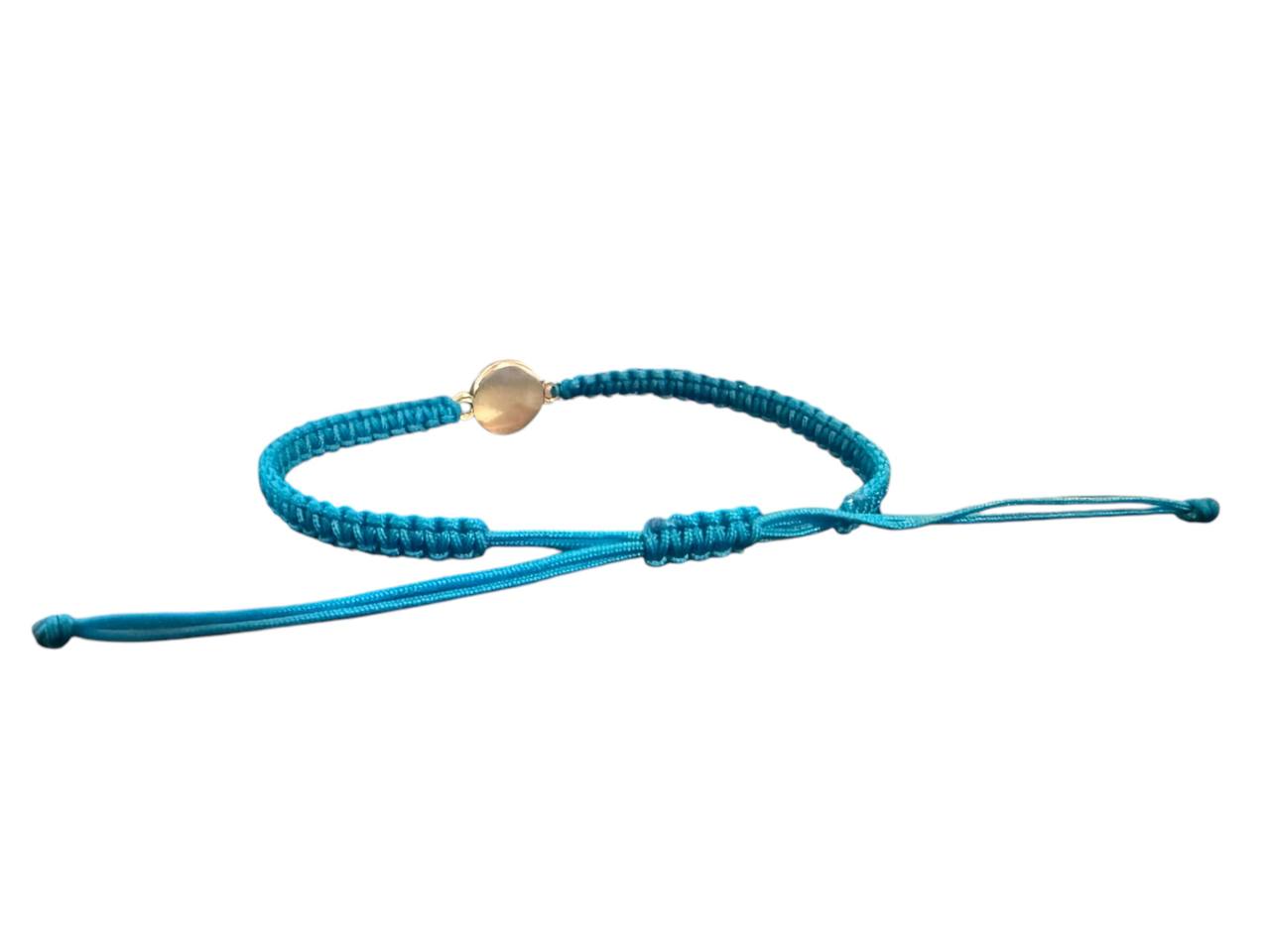 Makramee-Armband mit Auge-Anhänger – handgefertigt, verstellbar & personalisierbar | Schutz & Stil (S5)