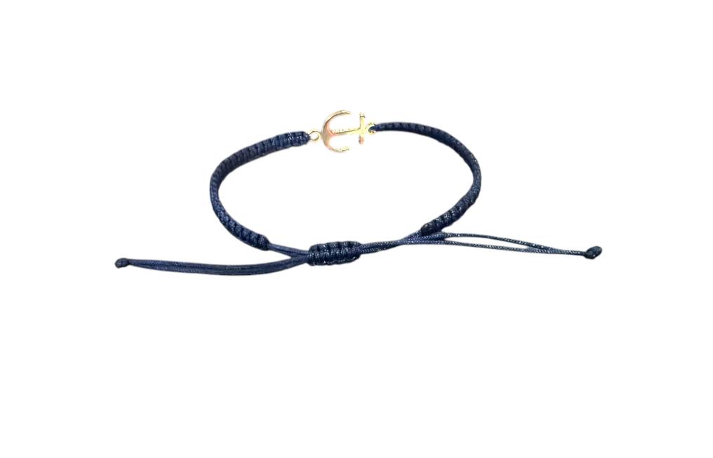 Handgefertigtes Makramee-Armband mit Anker-Love-Anhänger – personalisierbar & verstellbar | Symbol für Liebe & Halt (S12)