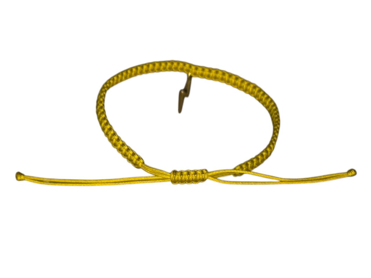 Makramee-Armband mit bronzefarbenem Blitz – Handgefertigt, anpassbar in Farbe & Größe (B6)