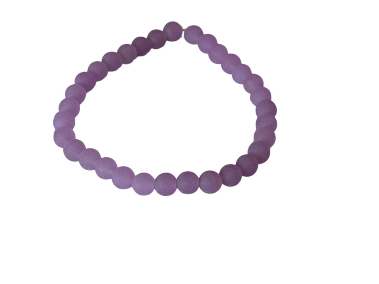 Handgefertigtes Jadeperlenarmband in Lila – Personalisiert mit Namen oder ohne – Elastisch & in verschiedenen Größen (XS bis XL) (008)