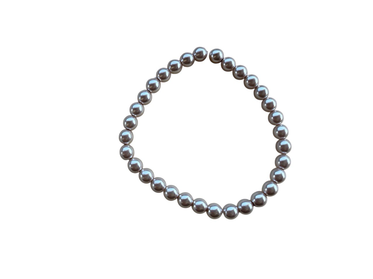Champagner Glaswachsperlen Armband – Handgemacht & Personalisierbar – Elastisch in 5 Größen (025)