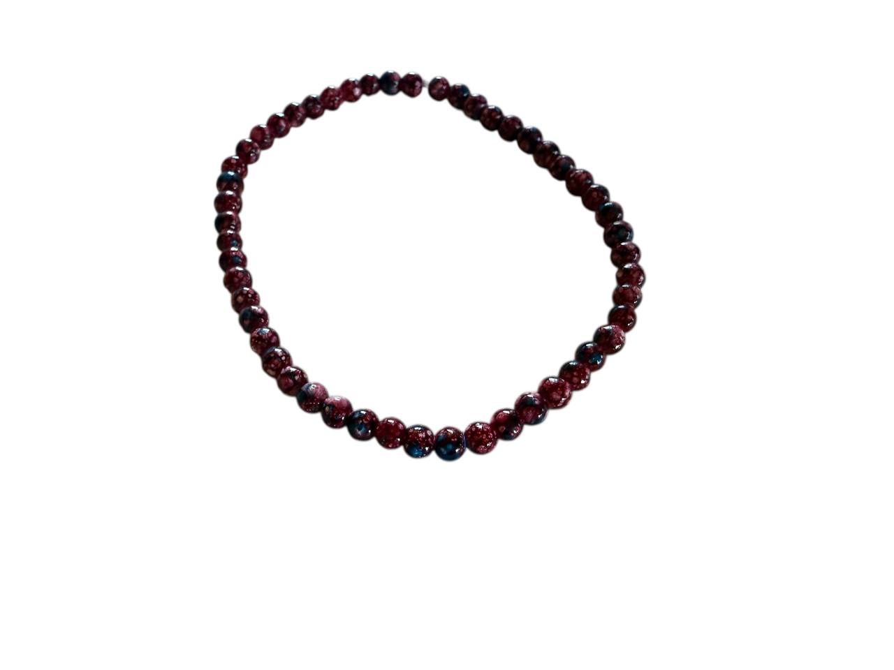 Handgemachtes Glasperlen-Armband in Pink – Personalisierbar mit Wunschname – Elastisch in 5 Größen (036)