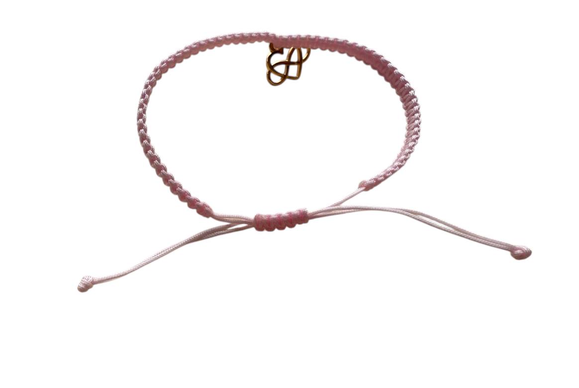 Makramee Armband mit Herz & Infinity Symbol – Handgemacht – Wähle aus 38 Farben & 5 Größen – Goldfarbener Anhänger (G20)