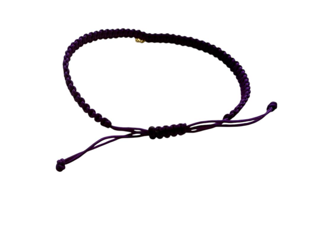 Makramee Armband mit Herz – Rundanhänger Gold – Handgemacht – 38 Farben – 5 Größen (G25)