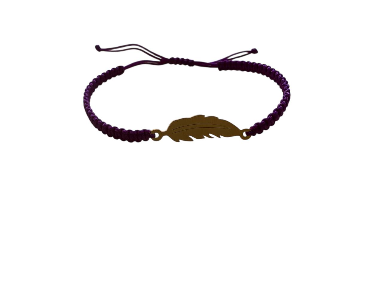 Makramee Armband mit goldener Feder – verstellbar – personalisierbar – handgemacht – Symbol für Freiheit – LiSoEl (G30)