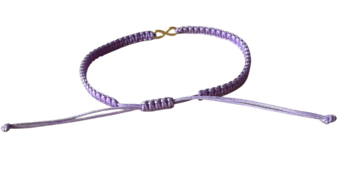 Handgefertigtes Makramee Armband mit goldenem Infinity-Anhänger – 38 Farben & 5 Größen (XS–XL) | Symbol für Verbundenheit (G37)