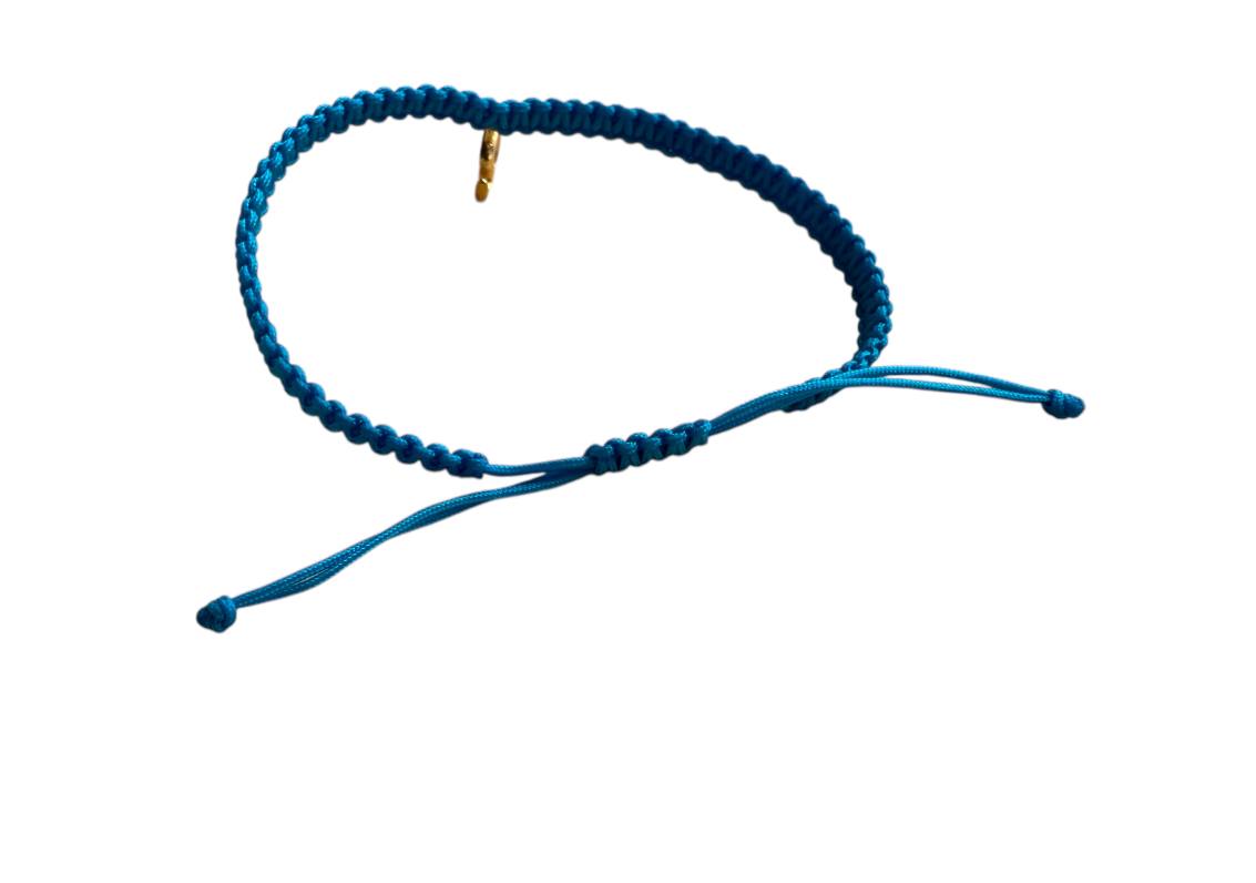 Handgemachtes Makramee Armband mit goldenem Anker – in 38 Farben & 5 Größen wählbar (G38)