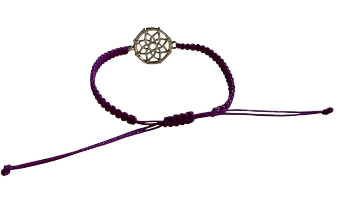 Makramee Armband mit Traumfänger in Silber 🌙 – Handgefertigter Boho Schmuck (S48)