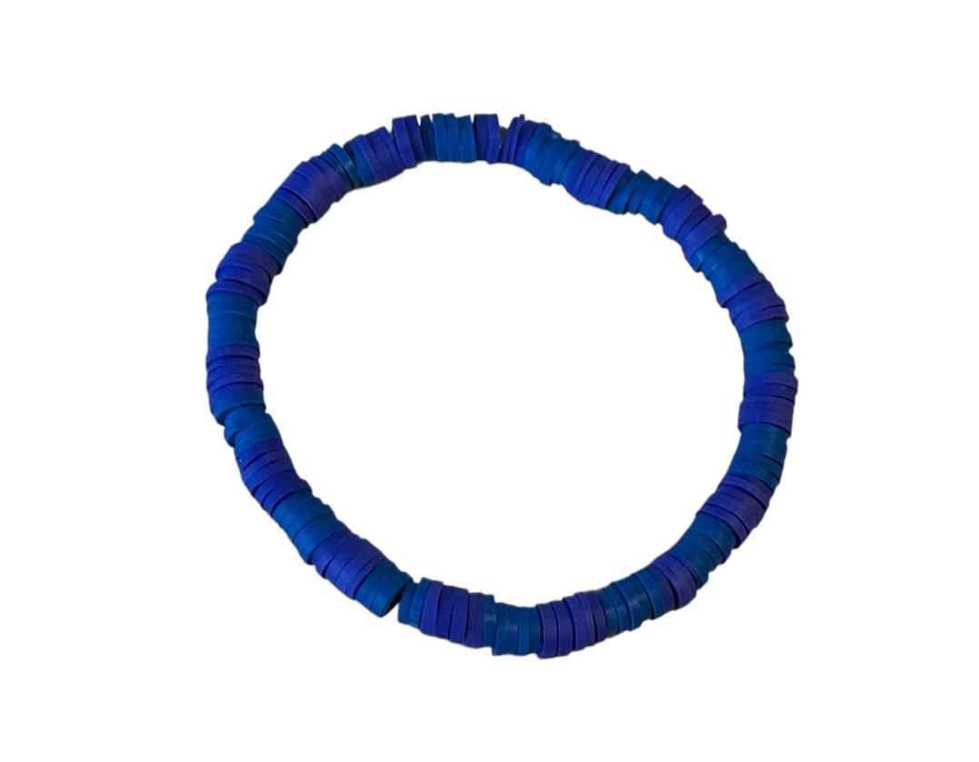 Handgemachtes Perlenarmband – Lila & Blau – Elastisch & in Wunschgröße