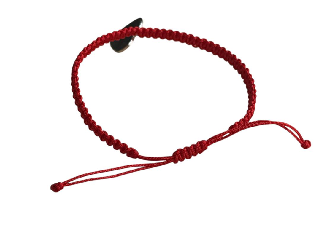 Handgemachtes Makramee Armband mit Herzanhänger ❤ | Silber | Wählbare Farben & Größen