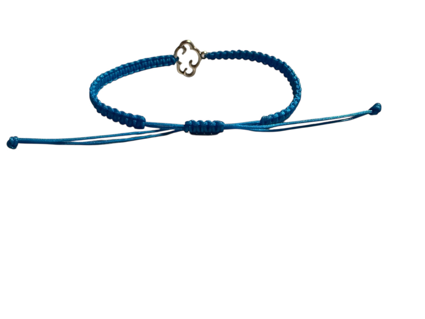 Makramee Armband mit silberner Wolke 🌥️ | Handgemacht | Verstellbar | Blau