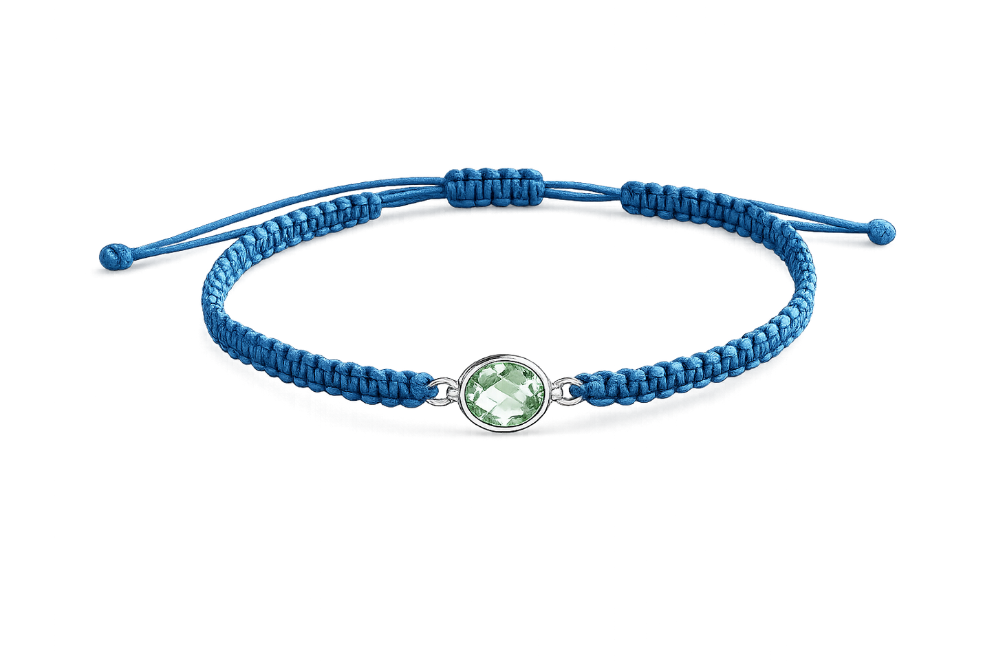 Makramee Armband mit Glasstein Silber – Handgefertigtes Wunscharmband aus Edelstahl & Glas | Verstellbares Freundschaftsarmband | 38 Bandfarben