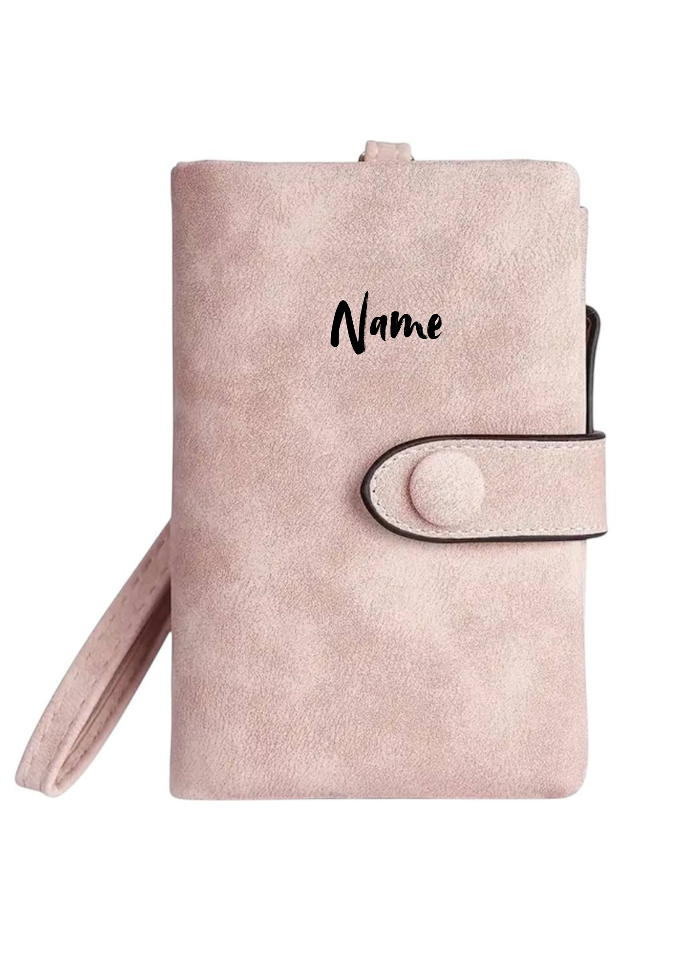 Dreifach gefaltete Geldbörse Rosa mit Handschlaufe – personalisierbar & praktisch 💖👜