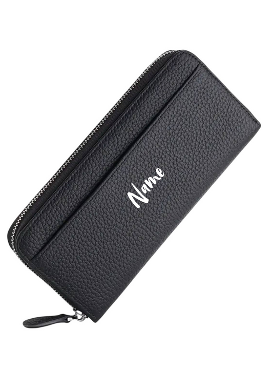 Elegante Geldbörse in Schwarz – personalisierbar 🖤✨ | 20 x 9 x 3 cm