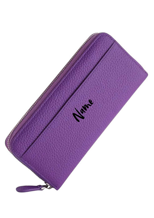 Lila Geldbörse mit Personalisierung 💜 | Elegantes Portemonnaie | 20 x 9 x 3 cm