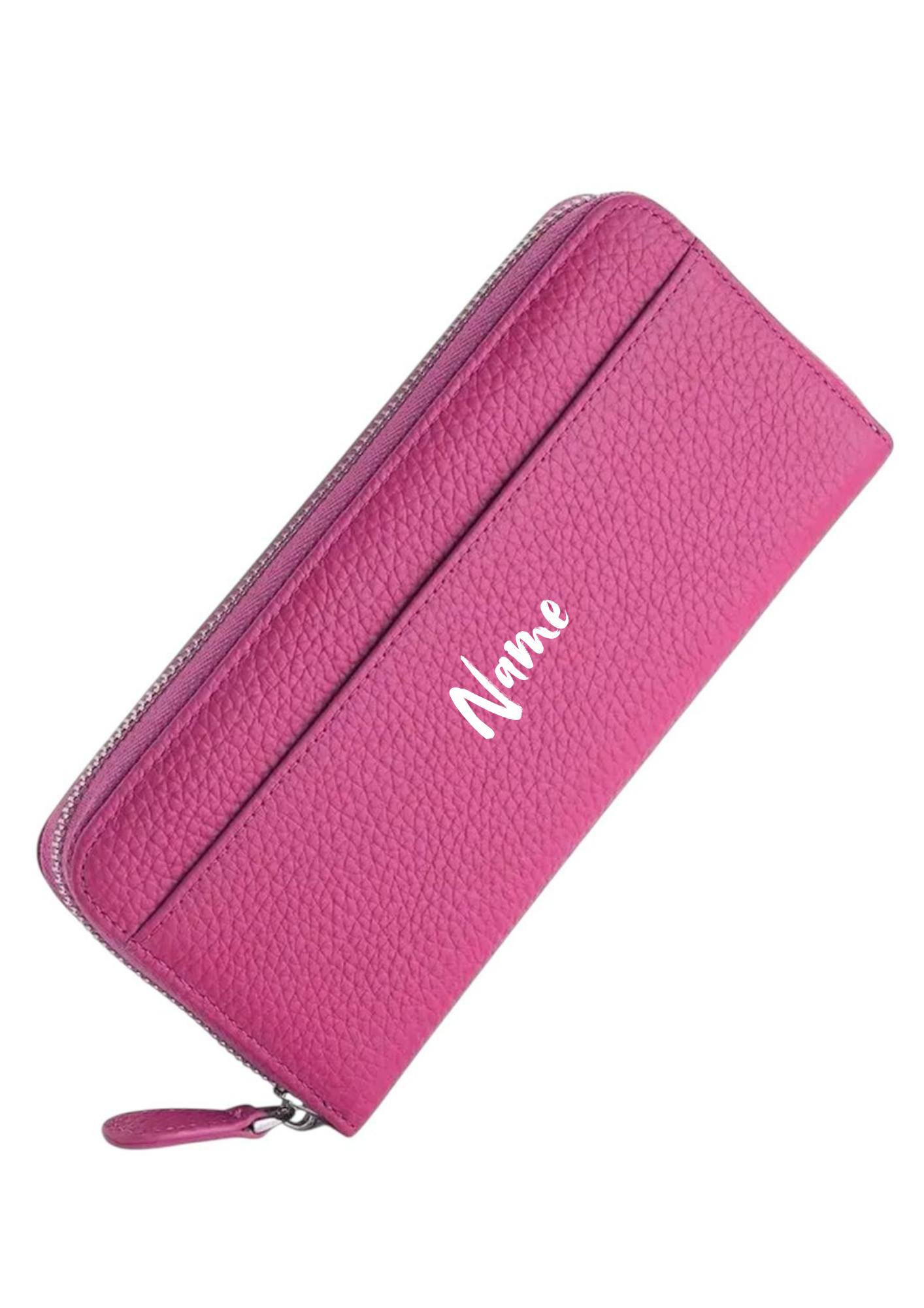 Pinkfarbene Geldbörse mit Personalisierung 💖 | Stilvolles Damen-Portemonnaie | 20 x 9 x 3 cm