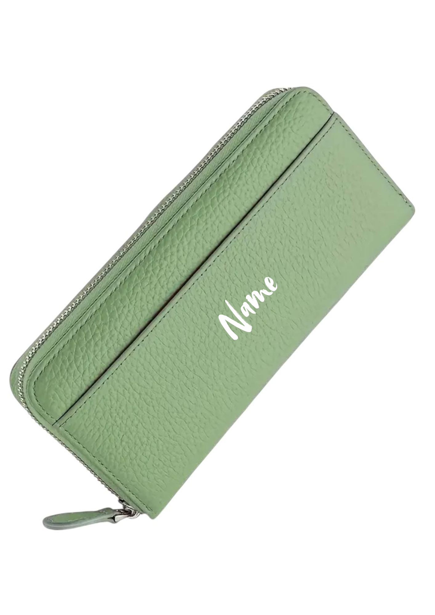 Avocadogrüne Geldbörse mit Personalisierung 🥑 | Stilvoll & Individuell | 20 x 9 x 3 cm