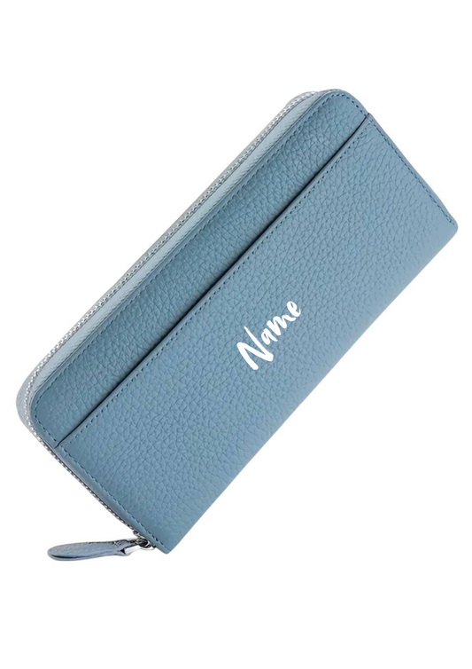 Blaue Geldbörse mit Personalisierung 💙 | Stilvoll & Einzigartig | 20 x 9 x 3 cm