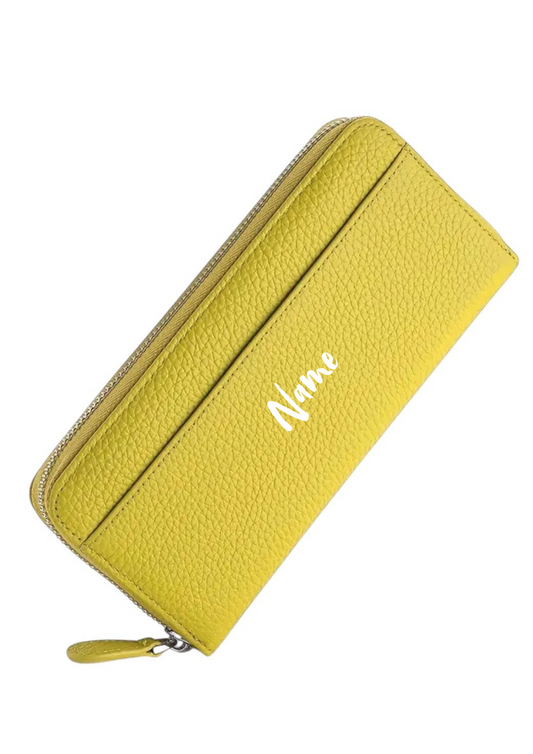 Fröhliche Gelbe Geldbörse mit Personalisierung 🌟💛 | 20 x 9 x 3 cm | Praktisch & Stylisch