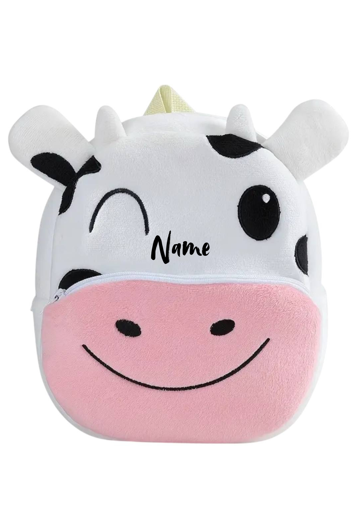 Süßer Kuh-Rucksack Weiß 🐄🎒 | Personalisiert für Kinder | 26 x 24 x 10 cm