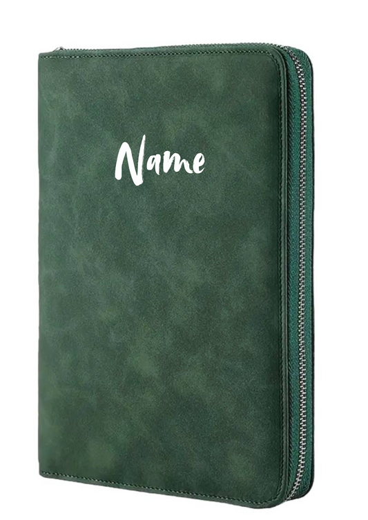 Budgetplaner A5 Grün mit Reißverschluss & Personalisierung 💚 – Finanzplanung leicht gemacht!