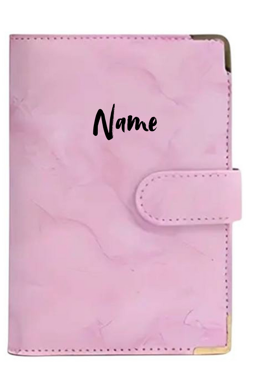 Budgetplaner A6 in Rosa Marmoroptik ✨ – stilvoll & personalisierbar