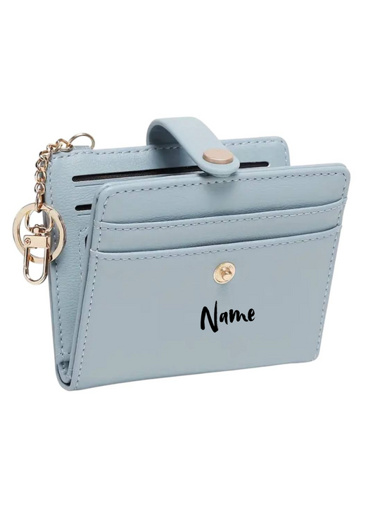 Ultradünne Damengeldbörse Blau – schlank, elegant & personalisierbar 💙✨