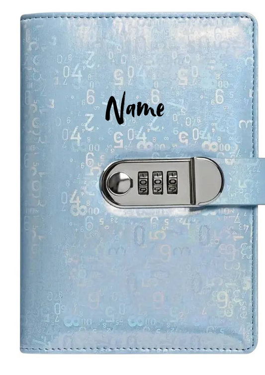 Budgetplaner A6 Blau mit Zahlenschloss – personalisierbar | Sicher & stilvoll für dein Cash Stuffing