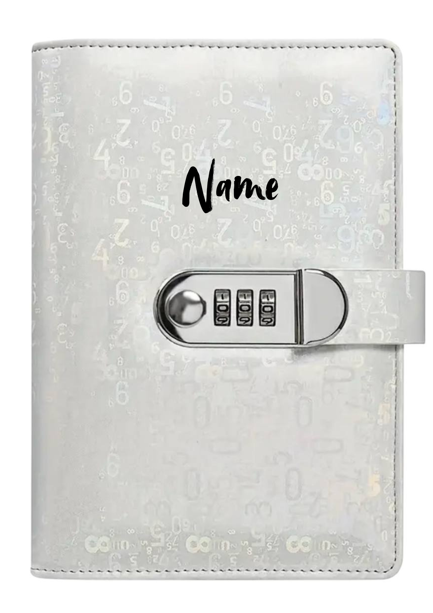 Budgetplaner A6 Weiß mit Zahlenschloss – personalisierbar | Dein eleganter Begleiter für Cash Stuffing & Sparziele