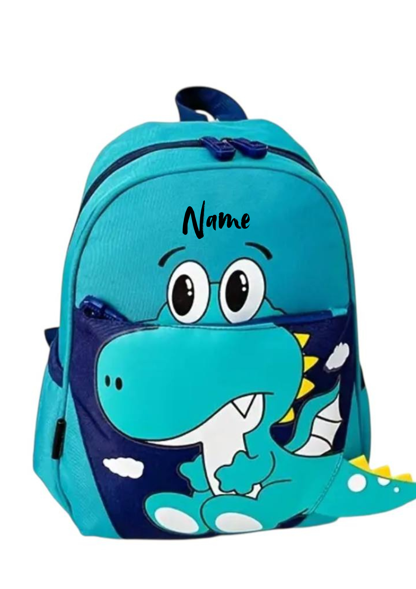 Kindergartenrucksack Dino Türkis 🦖 | Personalisiert mit Namen | Kita-Rucksack für Jungen & Mädchen