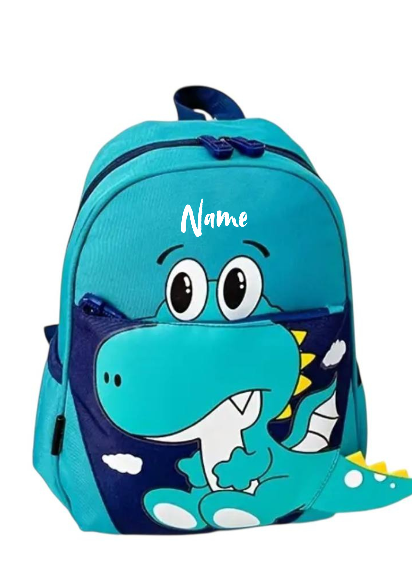 Kindergartenrucksack Dino Türkis 🦖 | Personalisiert mit Namen | Kita-Rucksack für Jungen & Mädchen