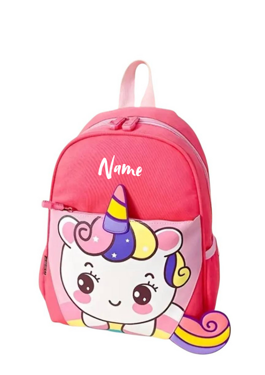 Kindergartenrucksack Katze Pink 🐱 | Mit Wunschname personalisierbar | Süßer Rucksack für Kita & Vorschule
