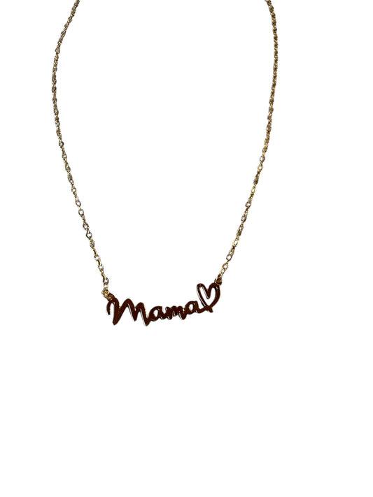 Goldene Edelstahl Halskette "Mama" mit Herzanhänger | 45cm | Perfektes Geschenk für Mütter