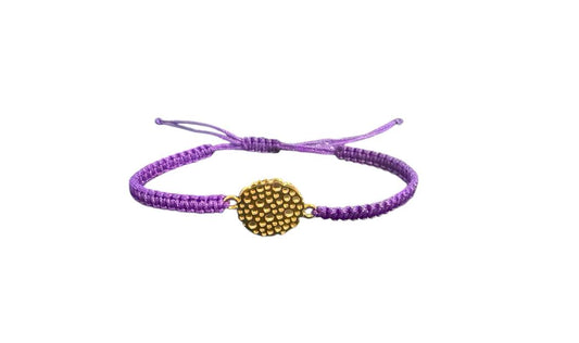 Handgefertigtes Makramee-Armband mit goldfarbenem Komet-Anhänger – personalisierbar & verstellbar | Symbolischer Schmuck für Damen & Herren (G10)
